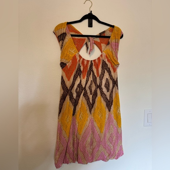 Diane Von Furstenberg Ora Printed Bubble Mini Dress Modal Silk Colorful Medium - Picture 1 of 4